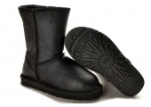 UGG Classic Short Leather Black - Фото 4