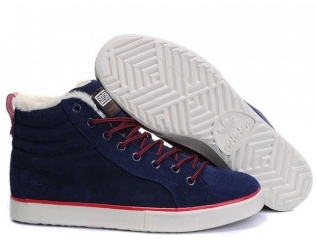 Кроссовки Adidas Ransom Fur Blue С МЕХОМ