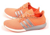 Кроссовки Adidas Gazelle Boost W Orange/Silver/White - Фото 1