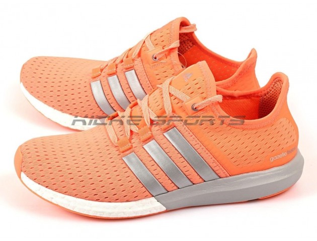 Кроссовки Adidas Gazelle Boost W Orange/Silver/White