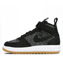 Кроссовки Nike Lunar Force 1 Flyknit Workboot Black/White/Grey