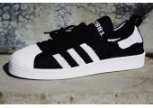 Кроссовки Adidas Superstar 80s Primeknit Black/White - Фото 3
