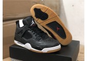Баскетбольные кроссовки Air Jordan 4 Black/Grey - Фото 10
