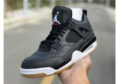 Баскетбольные кроссовки Air Jordan 4 Black/Grey - Фото 2