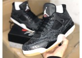 Баскетбольные кроссовки Air Jordan 4 Black/Grey - Фото 9