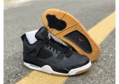 Баскетбольные кроссовки Air Jordan 4 Black/Grey - Фото 6