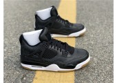 Баскетбольные кроссовки Air Jordan 4 Black/Grey - Фото 1