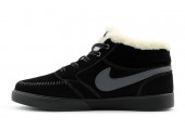Кроссовки Nike Blazer Mid Black С МЕХОМ - Фото 1