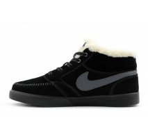 Кроссовки Nike Blazer Mid Black С МЕХОМ