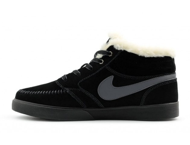 Кроссовки Nike Blazer Mid Black С МЕХОМ