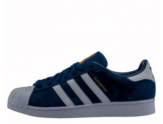 Кроссовки Adidas Superstar Suede Collegiate Navy/White