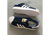 Кроссовки Adidas Superstar Suede Collegiate Navy/White - Фото 10