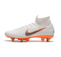 Футбольные бутсы Nike Mercurial Flyknit Superfly VI Elite SG AC White/Orange