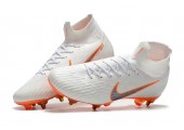 Футбольные бутсы Nike Mercurial Flyknit Superfly VI Elite SG AC White/Orange - Фото 2