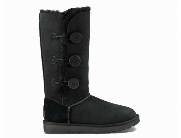 UGG BAILEY BUTTON TRIPLET II BOOT BLACK