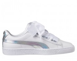 Кроссовки Puma Basket Heart White holographic