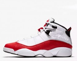 Баскетбольные кроссовки Nike Air Jordan 6 Rings White/University Red/Black