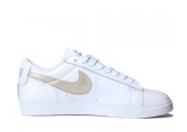 Кроссовки Nike Blazer Low Leather White/Haki Gold - Фото 1