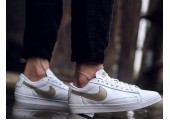 Кроссовки Nike Blazer Low Leather White/Haki Gold - Фото 4