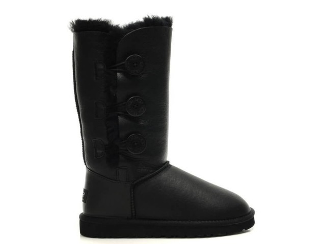 UGG Bailey Button Triplet Leather Black