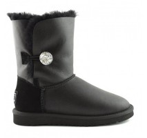 UGG Bailey Button Bling Leather Black II