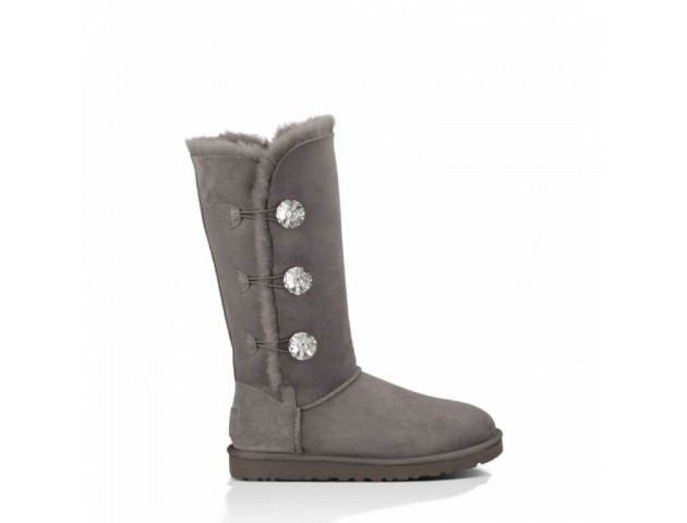 UGG Bailey Button Triplet Bling Grey