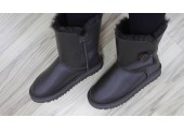 UGG BAILEY BUTTON II BOOT LEATHER BROWN - Фото 7