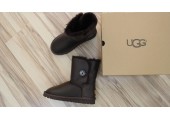 UGG BAILEY BUTTON II BOOT LEATHER BROWN - Фото 2