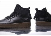 Кроссовки Nike SF Air Force 1 Utility Mid Black/Grey - Фото 6