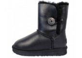 UGG Bailey Button Leather Black - Фото 1