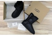 UGG Bailey Button Leather Black - Фото 2