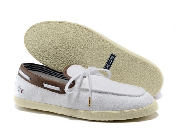 Мокасины Lacoste Casual White and Coffee