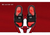 Шлепанцы Air Jordan Hydro XI Black/Red - Фото 3