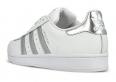 Кроссовки Adidas Superstar White Silver - Фото 3