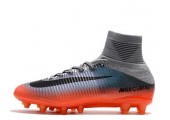 Футбольные бутсы Nike Mercurial Superfly V CR 7 AG-PRO Coll Grey/Metalic Hematit/Wolg Grey - Фото 2