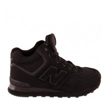 Кроссовки New Balance 574 Winter High Black С МЕХОМ 
