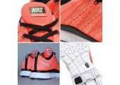 Кроссовки Nike Free Flyknit NSW Hot Lava/White - Фото 3