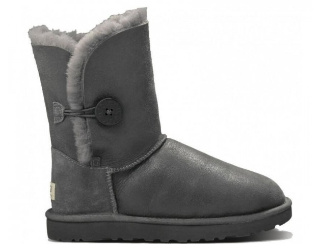 UGG Bailey Button Leather Metalic Grey
