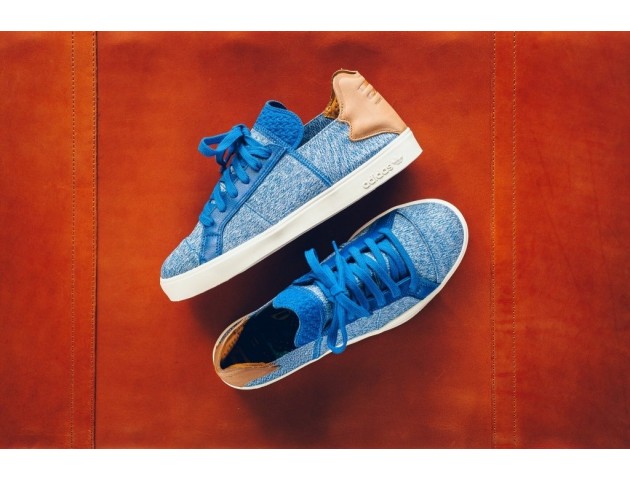 Кроссовки-кеды Pharrell Williams x Adidas Elastic Lace Blue/Cream