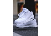 Кроссовки Nike Air Max 90 Leather All White - Фото 4