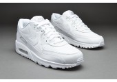 Кроссовки Nike Air Max 90 Leather All White - Фото 5