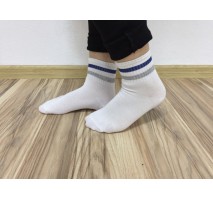 Носки White with Blue and Grey Lines