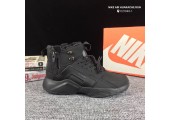Кроссовки Nike Huarache X Acronym City MID Leather All Black С МЕХОМ - Фото 2
