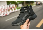 Кроссовки Nike Huarache X Acronym City MID Leather All Black С МЕХОМ - Фото 5