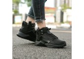 Кроссовки Nike Huarache X Acronym City MID Leather All Black С МЕХОМ - Фото 9