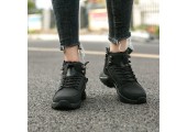 Кроссовки Nike Huarache X Acronym City MID Leather All Black С МЕХОМ - Фото 8