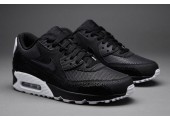 Кроссовки Nike Air Max 90 Premium Black/White & Metallic Silver - Фото 6