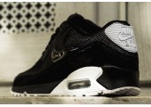 Кроссовки Nike Air Max 90 Premium Black/White & Metallic Silver - Фото 3