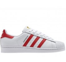 Кроссовки Adidas Superstar II White/Red