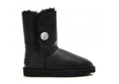 UGG BAILEY BUTTON BOOT LEATHER BLING BLACK/METALLIC - Фото 1